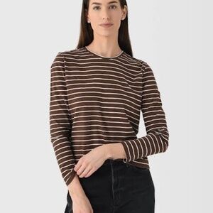 WANTED Kule Modern Long in coffee stripe size S